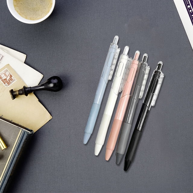 Fine Point Marker Pens, 5-Pack with Soft Grip for Comfortable Writing - Office & School Supplies, Assorted Colors, Refillable, Quick-Drying Ink