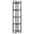 thumbnail image 1 of vidaXL 5-Tier Bookcase Black 40x30x180 cm Solid Mango Wood, 1 of 5