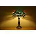thumbnail image 1 of Tiffany Style Desk Lamp Table Bedside LED Lamp Bedroom Stained-Glass 18.1'' Height Multi-Color, 1 of 4