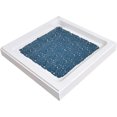 thumbnail image 2 of Bubbles Non-Slip Square Shower Mat Solid Peacock Blue 20″L X 20″W, 2 of 5