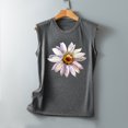 thumbnail image 5 of EGNMCR Camisoles pour Femmes T-Shirt d'Été Décontracté à Imprimé à Col Rond Ample Sans Manches pour Femme, 5 of 5