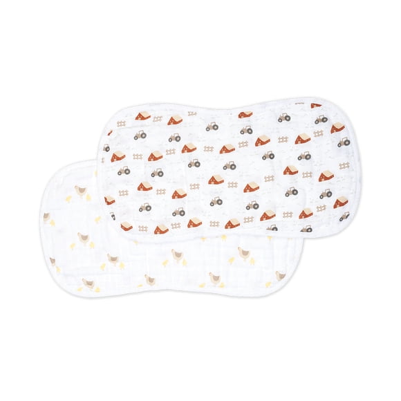 Lulujo - Lot de 2 Débarbouillettes pour Rots - Chiot+étoiles