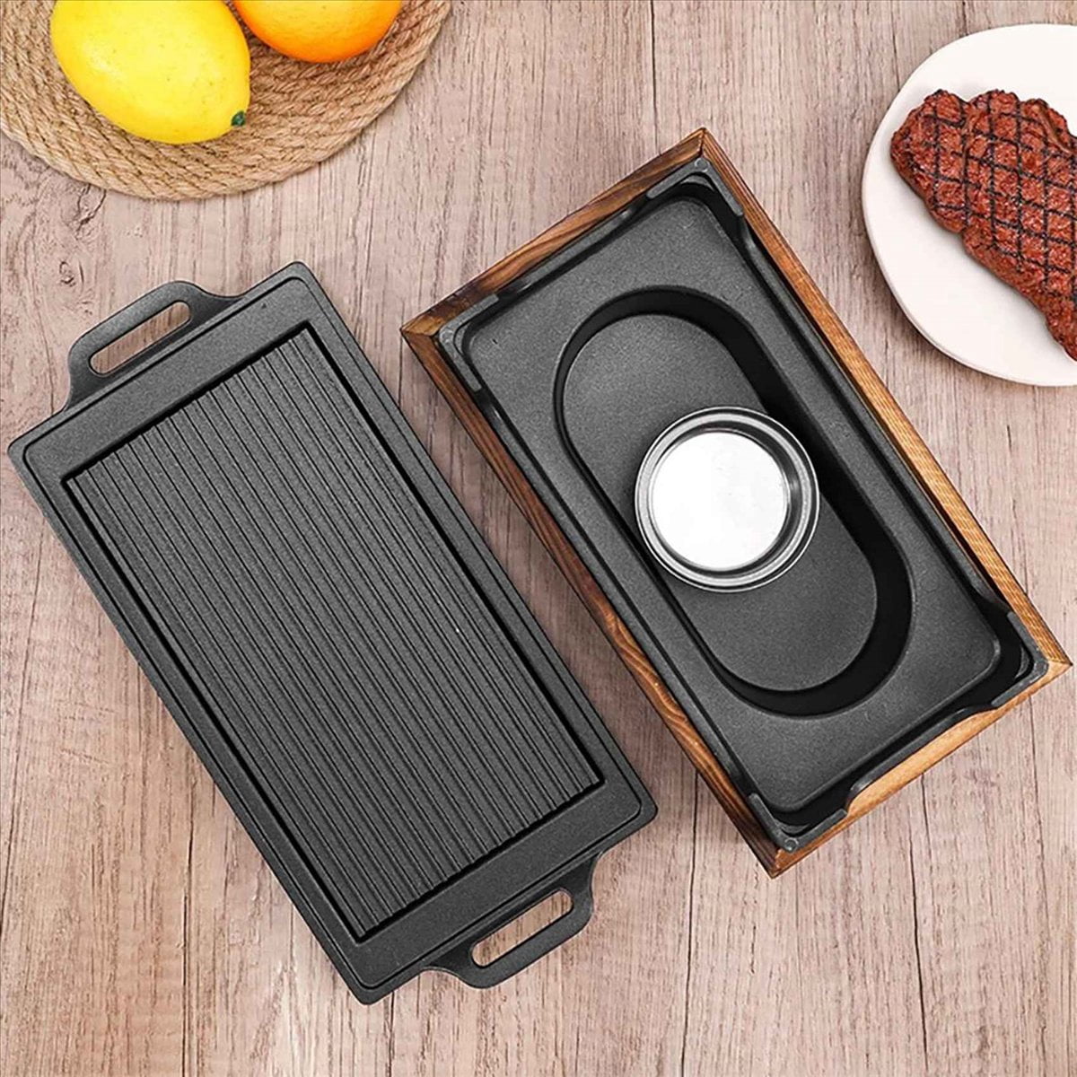 2X Smokeless Portable BBQ Grill Korean Japanese Charcoal BBQ Oven Barbecue Grill Household Outdoor Non-Stick BBQ Oven A