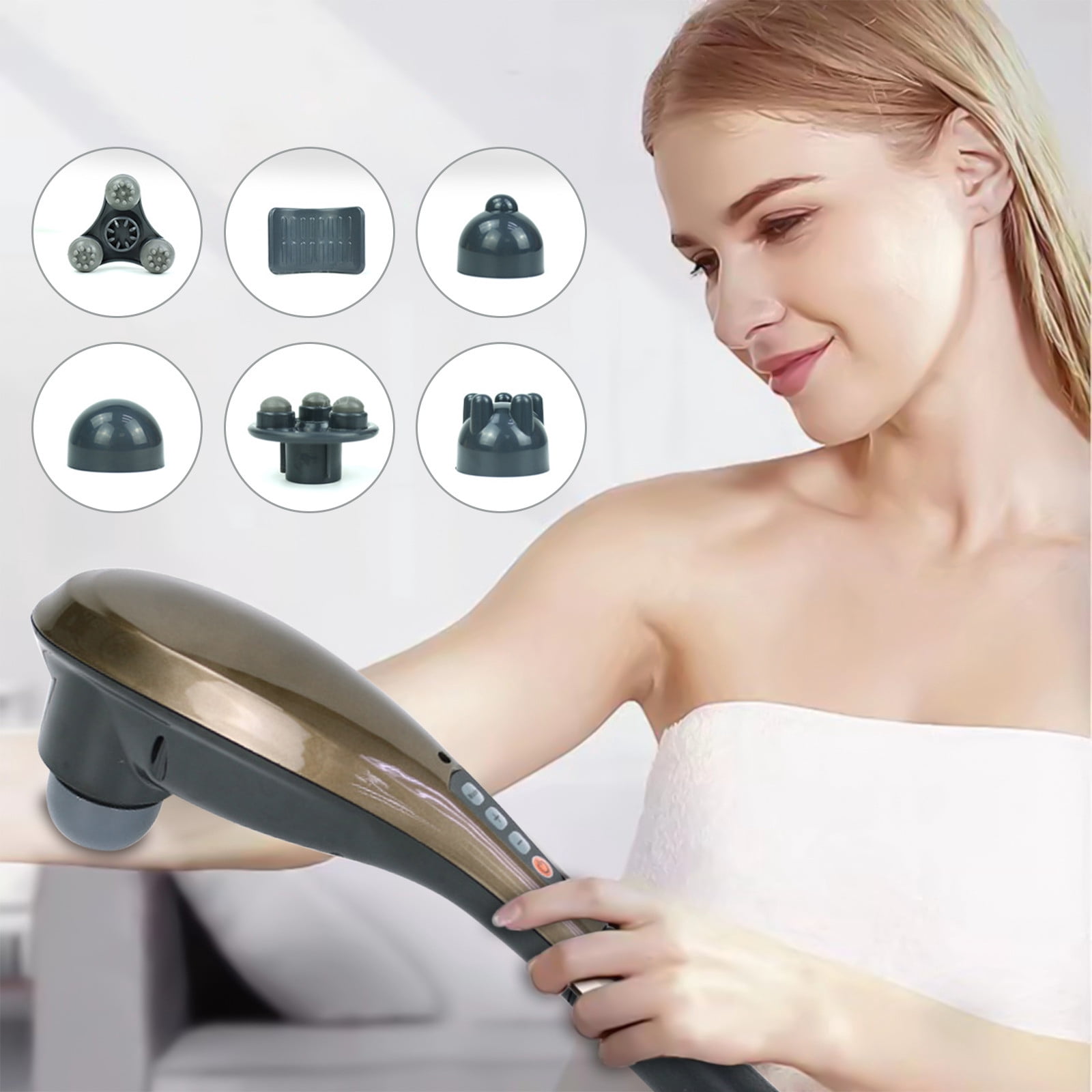 YIMWNYI Handheld Back Massager, Powerful Percussion Therapy, 6-Speed Muscle Relief, Quiet Motor, Ergonomic Design, Multi-Purpose for Back, Neck, Shoulders, Legs, Therapeutic Massage Stick