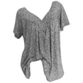 thumbnail image 2 of EGNMCR T-Shirts pour Femmes Femmes Grande Taille Manches Courtes Col en V Blouse à Imprimé Chandail Hauts Manches Courtes Blouses, 2 of 8