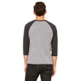 thumbnail image 2 of Bella + Canvas Unisex 3/4-Sleeve Baseball T-Shirt, 2 of 3