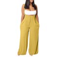 thumbnail image 2 of LSLJS Combinaison Décontractée pour Femme Sans Manches à Bretelles Spaghetti, Ample, Ajustable, Extensible, Pantalon Long, une-Pièce avec Poches, 2 of 4