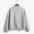 thumbnail image 5 of CEHVOM Femmes Mode Décontractée Imprimé Col Rond Ample Manches Longues Hauts Courts Blouse Chandails Sans Capuche Liquidation, 5 of 5
