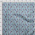 thumbnail image 4 of oneOone Polyester Spandex Light Blue Fabric Asian Suzani Craft Projects Decor Fabric Printed By The Yard 56 Inch Wide, 4 of 5