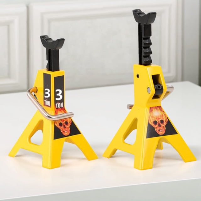 Estbridge 2 PCS Jack Stands 3 Ton Car Jack Stands Double Locking Adjustable Height for 1/10 RC Crawler Car (Red)
