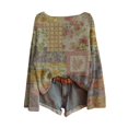 thumbnail image 1 of WTXUE Chandail Fair Isle pour Femmes Imprimé Artistique Vintage Fair Isle Chandail Rétro Blouses Légères Hauts Boho Tricot Rétro Automne Décontracté Ample Col Rond Manches Longues Chandail Ample Violet Clair TTG, 1 of 4