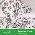 thumbnail image 3 of Gogreen Housse de Couette de Noël pour Lit Simple, Ensembles de Literie 3 Pcs en Microfibre Douce et Respirante, Housse de Couette Confortable à Motif, avec Fermeture Éclair (Noix de Noël), 3 of 8