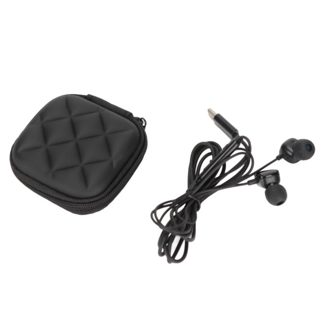 DEWIN Écouteurs Type C Écouteurs pour Téléphone Réduction du Bruit Contrôle du Volume Écouteurs pour Téléphone pour Huawei Noir