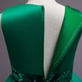 thumbnail image 4 of LUOGENLI Robe Enfants Tout-Petits Bébés Filles Printemps Été Imprimé à Volants Sans Manches Fête Princesse Robe Longue Robe pour Filles Vert 7-8 Ans, 4 of 9