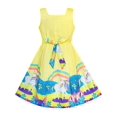 thumbnail image 2 of Girls Dress Unicorn Rainbow Cartoon Yellow Princess 8 Years, 2 of 7