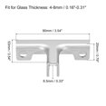 thumbnail image 2 of Unique Bargains Glass Fixing Clip, 4 Pack for 4-8mm Aluminum Alloy T-shaped Glass Support Bracket, 2 of 5