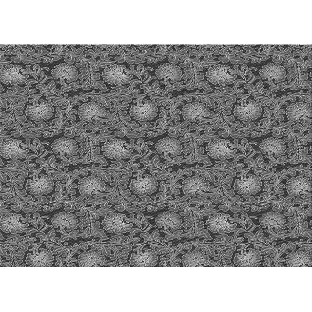 Ahgly Company Machine Washable Indoor Rectangle Transitional Iridium Black Area Rugs, 2' x 3'