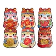 thumbnail image 1 of Penkiiy Enveloppes Rouges du Nouvel An Chinois 2025, Enveloppe Rouge Robuste Enveloppes Rouges du Nouvel An Lunaire Grand Cadeau Porte-Bonheur Argent Paquets Rouges Hong Bao avec Différents Motifs Embossés Dorés s - 6 Pcs, 1 of 9