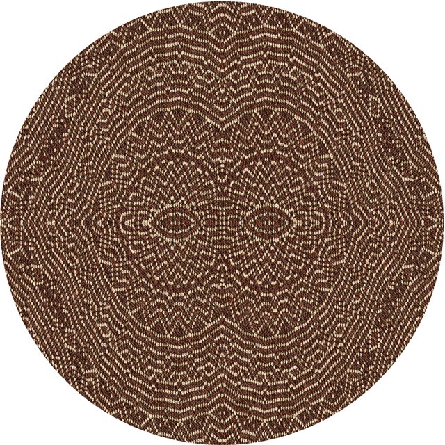 Ahgly Company Tapis Rond Lavable en Machine Intérieur Transitionnel Rouge Nuit, 7 Pieds Rond