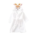 thumbnail image 1 of Kids Hooded Bathrobe, Toddler Robe with Belt for Boys and Girls, Soft Flannel Fleece Robe, Long Sleeve Bath Robe with Pockets for Children, 1 of 3