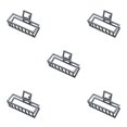 thumbnail image 1 of maskred Pinces de Mode Grand Style Simple à Portée de Main Style Simple Robuste Exquis Accessoires Barrettes pour Femmes Noir/rectangle 5Set, 1 of 6