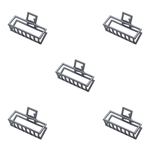maskred Pinces de Mode Grand Style Simple à Portée de Main Style Simple Robuste Exquis Accessoires Barrettes pour Femmes Noir/rectangle 5Set