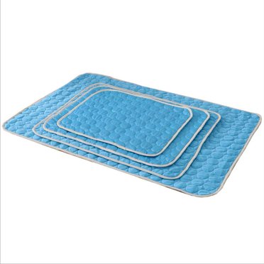 2PCS Cooling Mat Dogs Cats Pets Mat Pet Summer Cooling Mats For Dogs Cats Pet ICE Pad Mat Blanket Tour Camping Sleeping Mats-XL (100 * 70CM) Blue