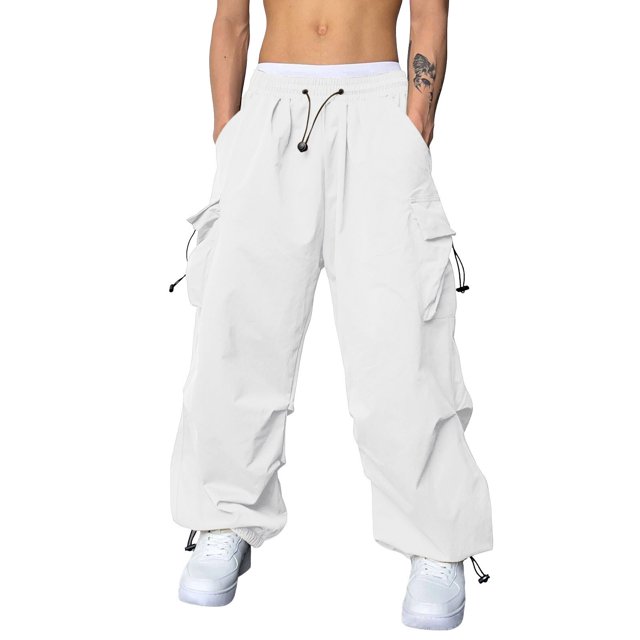 Mens Casual Waist Color Kitchen Pants Men Sports Hat Multi Woven Mens Sweatpants Cargo Pocket Foot Rope Solid Mens Cargo Pants with Pockets Pants Street Cargo Tie Mens Cargo Pants