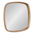 thumbnail image 1 of Kate and Laurel Prema Soft Round Square Modern Wall Mirror, Natural Brown, 26 x 26, Framed Rounded Square Mango Wood Mirror for Minimal Home Decor, 1 of 9