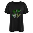 thumbnail image 2 of QIPOPIQ T-Shirts à Manches Courtes pour Femmes à Col Ras du Cou T-Shirts de la Saint-Patrick T-Shirt Trèfle pour Dames T-Shirt Vert T-Shirts de la Saint-Patrick T-Shirts Léopard Cœur T-Shirts Amples pour les Fêtes T-Shirts Graphiques Offres, 2 of 4