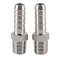 thumbnail image 1 of Barb Joint, Stable Female Thread Pipe Fitting, Stainless Steel 2PCS For Fast Connection Pneumatic Equipment BSPT1/4-10mm, 1 of 8