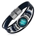 thumbnail image 2 of AMERTEER Bracelet Breloques Signe du Zodiaque Rétro en Cuir Tressé à la Main 12 Constellations, 2 of 6
