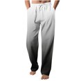 thumbnail image 2 of Mens Pants, Mens Fashion Drawstring Elastic Waist Gradient Color Casual Length Pants, 2 of 4