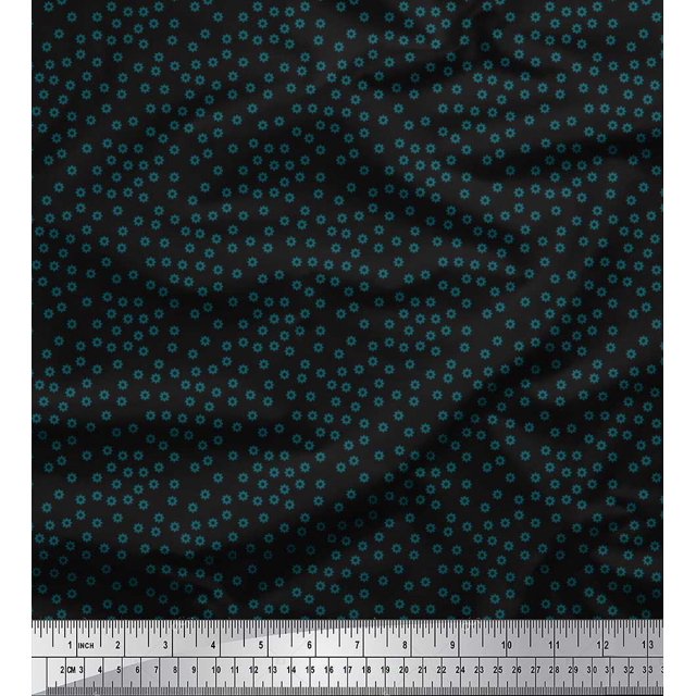 Soimoi Silk Fabric Gear Parts Shirting Printed Craft Fabric by The Yard 42 Inch Wide