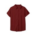 thumbnail image 4 of Birdeem Fashion Woman Causal Button Solid Blouse Short Sleeve T-Shirt Summer Tops, 4 of 6