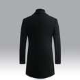 thumbnail image 4 of EGNMCR Jackets for Men Fall/winter New Style Plus Cotton Solid Color Woolen Lapel Men's Overcoat Jacket, 4 of 6