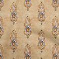 thumbnail image 1 of oneOone Velvet Light Brown Fabric Asian Floral Block Craft Projects Decor Fabric Printed By The Yard 58 Inch Wide, 1 of 4