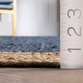thumbnail image 4 of Indian Handmade Braided Inner Navy Blue Natural Jute Area Rug, Home Décor Rug, Jute Rug for Bedroom, Dining Room, living room, Doormat Rug Size - 3' Round (90 cm x 90 cm), 4 of 5