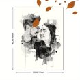 thumbnail image 3 of Toile Murale Aquarelle Portrait de Couple 15,75 X 11,81 Pouces, 3 of 8