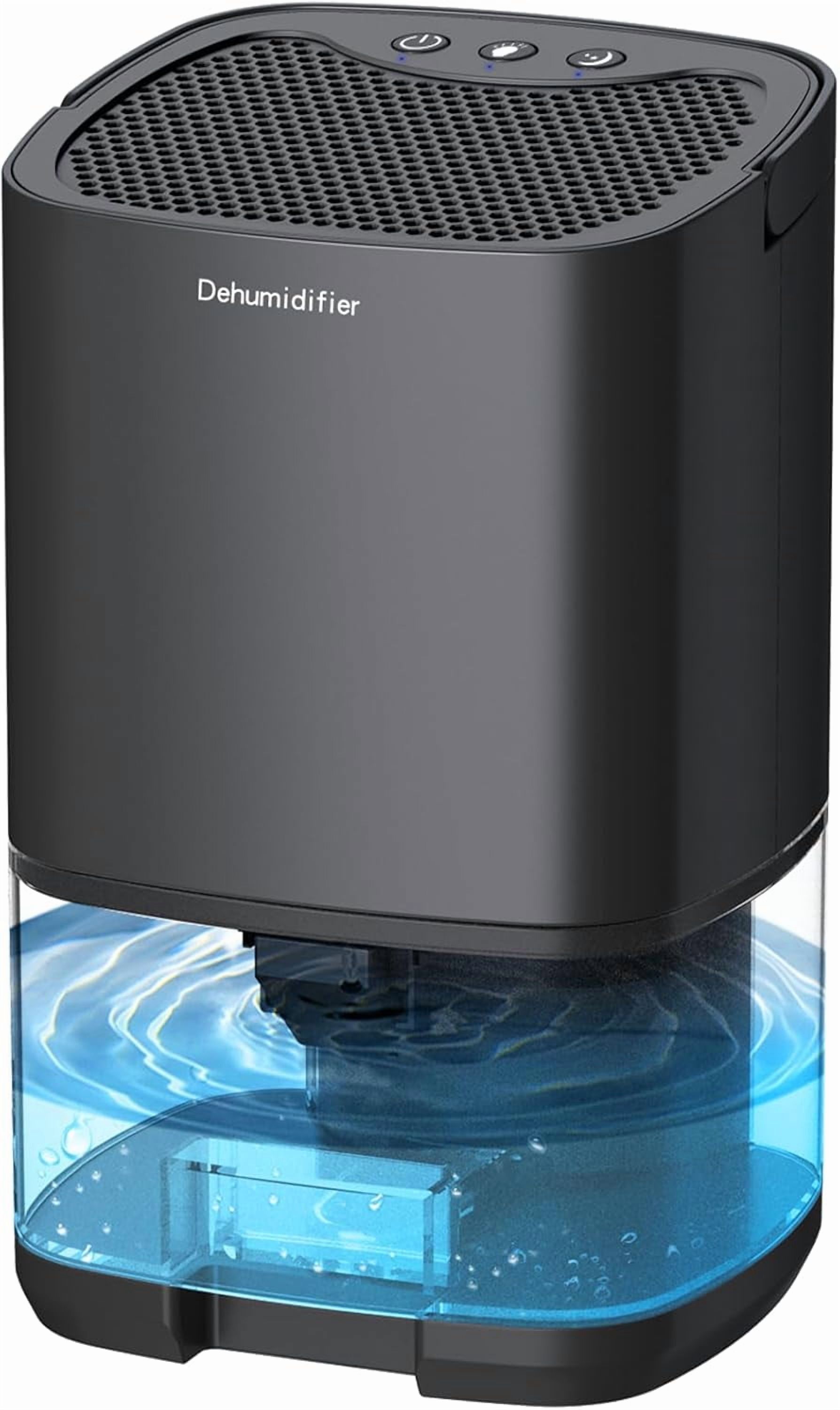 Mini Dehumidifier with 7-Colour LED Light, Visible Water Tank, 1 Pack