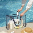 thumbnail image 4 of Fwttom Large Capacity Swimming Bag Transparent Visible Handheld Storage Bag Thickened Pvc Wash Bag Portable Beach Bag, 4 of 7
