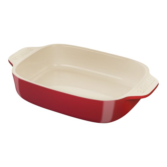 STAUB Céramique Ceramique Plat de Four Rectangulaire en de 710 ml, Cerisier