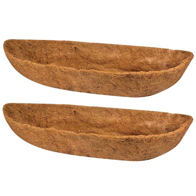 2x Trough Shaped Coco Liners for Garden Inserts Replacement Liner Flower Pot 36 inch