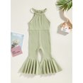 thumbnail image 2 of Faithtur Combinaison Sans Manches pour Bébé Fille, Pantalon Évasé Long d'Été pour Fête Décontractée, 2 of 8