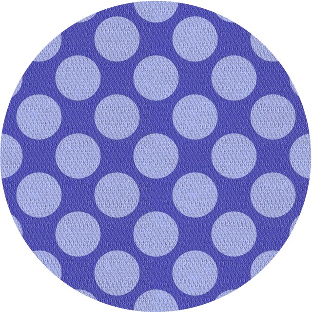 Ahgly Company Tapis Rond Lavable en Machine Intérieur Transitionnel Bleu Denim, 5 Pieds Rond