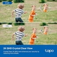 thumbnail image 3 of TP-Link Tapo 2K QHD Security Camera, 2-Pack, Indoor/Outdoor, 2024 PCMag Editor's Choice, Color Night Vision, Free Person/Pet/Vehicle Detection, Invisible IR Mode, SD Storage., 3 of 6