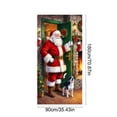 thumbnail image 3 of Uuiauoio Couverture de Porte de Noël avec Design de Père Noël, Rideau de Porte de Fête pour Décoration Intérieure et Extérieure, Décoration de Fête, Pièce Décorative pour la Maison et les Réunions de Famille, 3 of 7