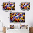 thumbnail image 4 of Designart Pansies framed wall art decor, Pansies framed wall Art, Vibrant Pansies Colorful Pansies framed wall art , Extra large Traditional White Framed Wall Art, White Color Frame, 4 of 5