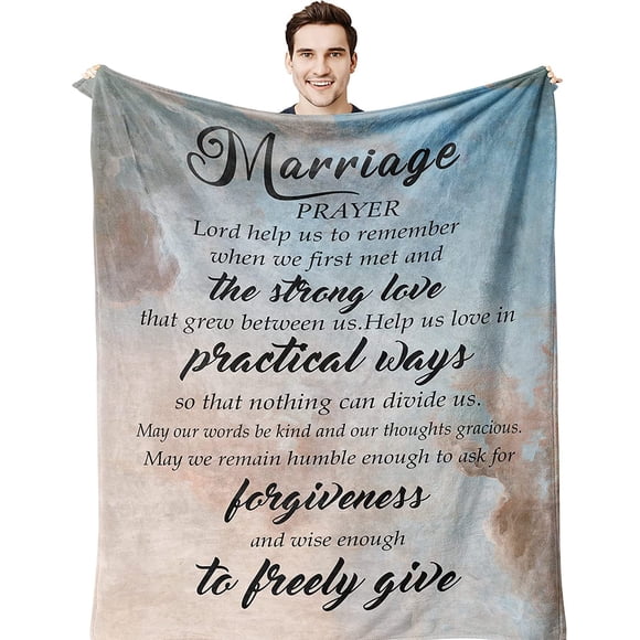 Marriage Prayer, Wedding Gifts for Couples Unique 2022, Bridal Shower Gift, Marriage Gifts for Couple, Best Wedding Shower Gifts, Engagement Gifts for Couple, Newlywed Gifts for Couple Blanket 60X50in
