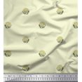 thumbnail image 1 of Soimoi Poly Georgette Fabric Leaves & Floral Block Decor Fabric Printed Yard 52 Inch Wide, 1 of 3